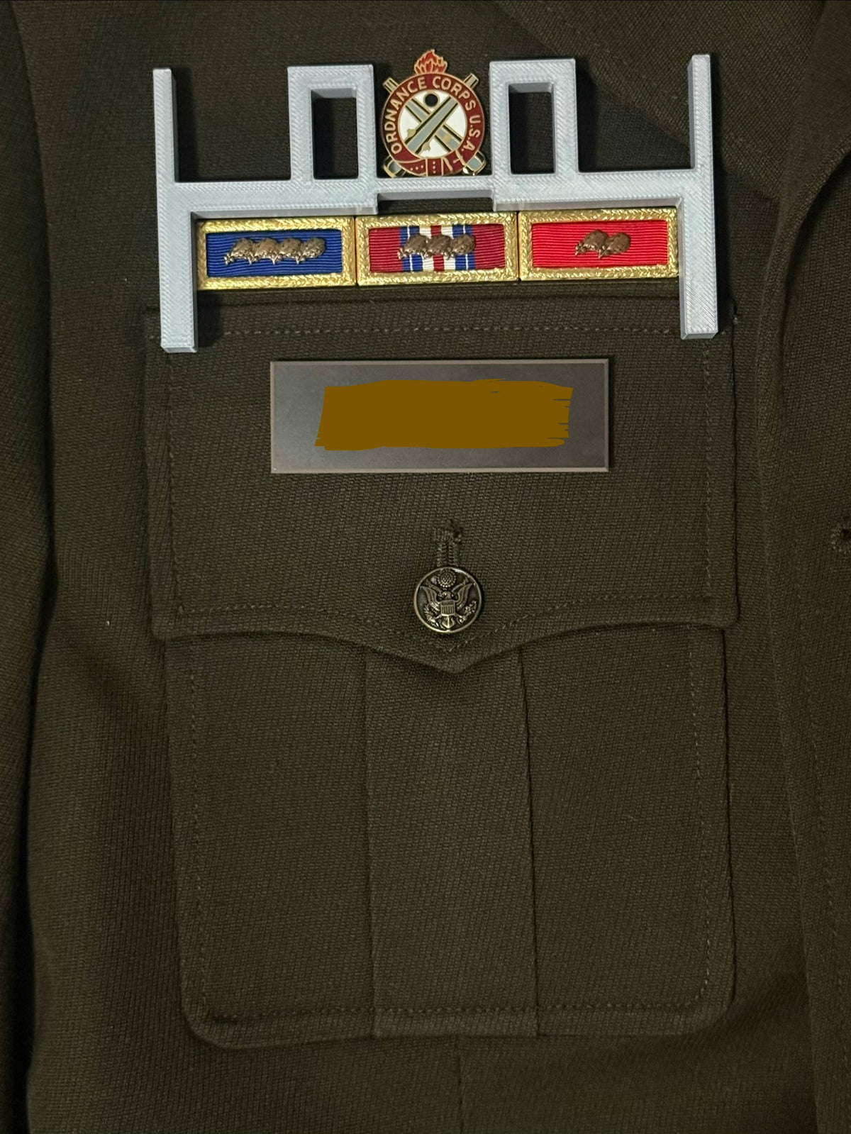 Army AGSU / ASU Uniform Alignment Tool - Ribbon, RDI, Badge Placement Jig - No Measuring